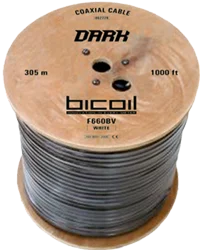 Коаксиальний кабель BiCoil F660BV DARK CCS 1.02 мм 75 Ом 305м — фото 8