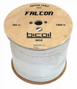 Коаксиальний кабель BiCoil RG59 FALCON Cu 0.81 мм 75 Ом 305м