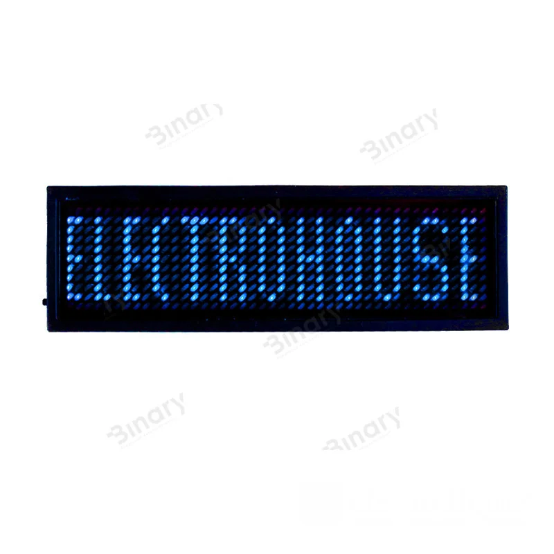 LED бейдж 44Х11 т. 90х30х6 мм Синій