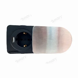 Компактна меблева розетка 1 x 16 А, 1 x USB 2,1 А, провід 3 x 1.5 mm²