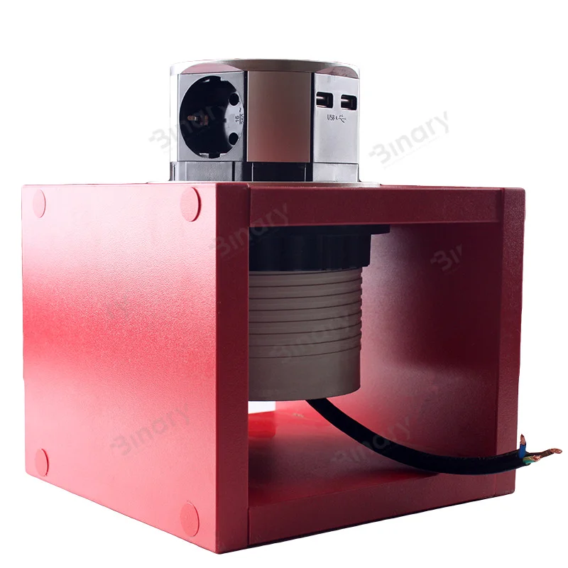 Компактна меблева розетка (горизонтальна) 3х16 А, 2хUSB 2,4 А IP40