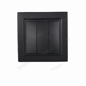 Вимикач потрійний Графіт