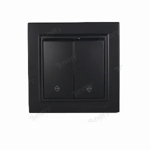 Вимикач подвійний прохідний Графіт