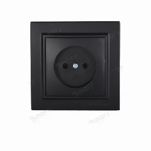 Розетка без заземлення 16 A Графіт