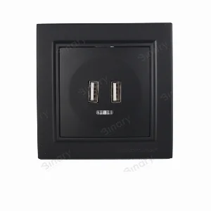 Розетка USB (2 порти) 2 A Графіт