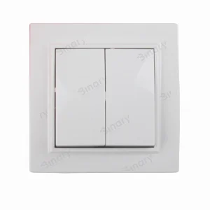 Вимикач подвійний Білий