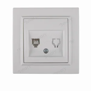 Розетка телефонна Enzo Білий