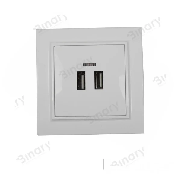 Розетка USB (2 порти) 2 A Enzo Білий