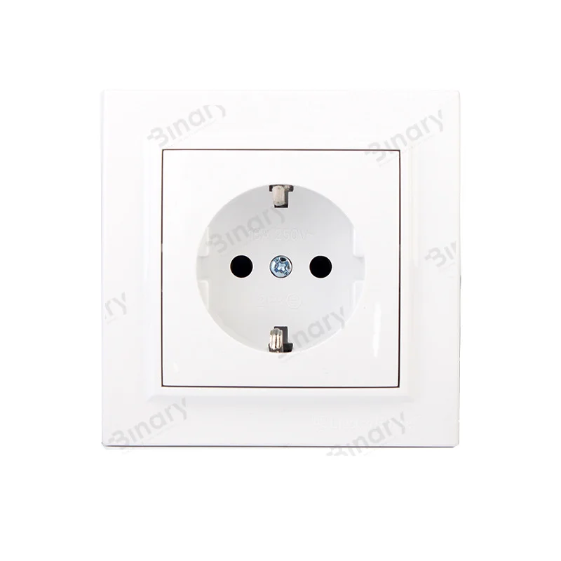 Розетка з/з (матеріал термопластик) 16 А Enzo Білий