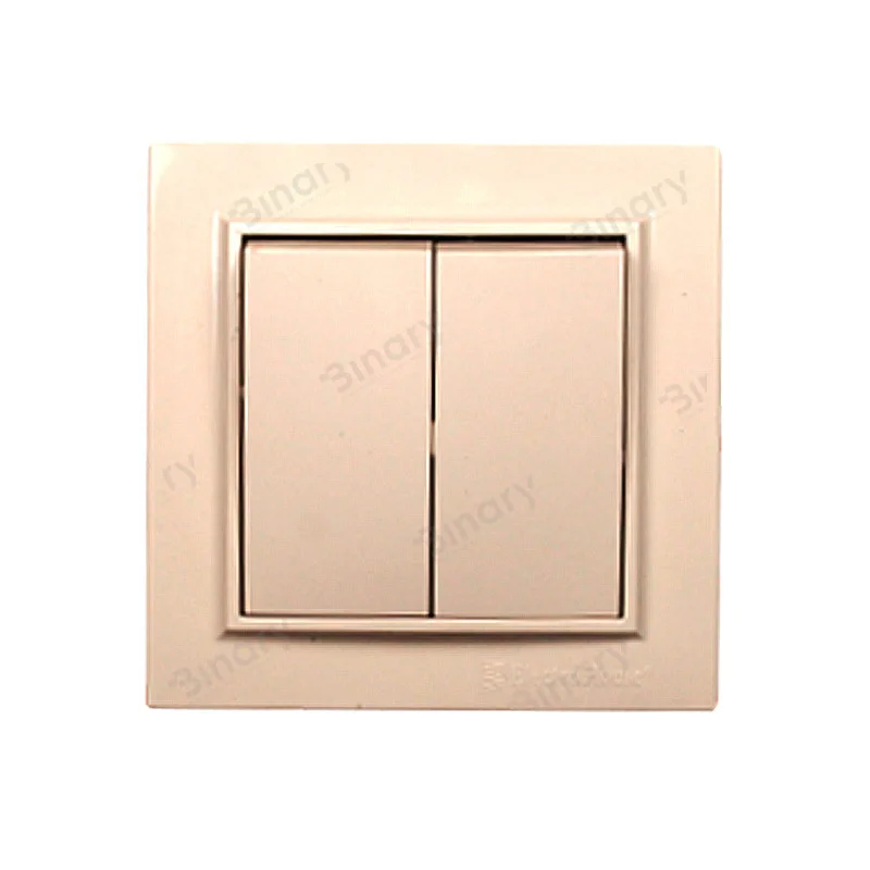 Вимикач подвійний Enzo Латте