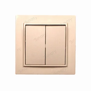 Вимикач подвійний Enzo Латте