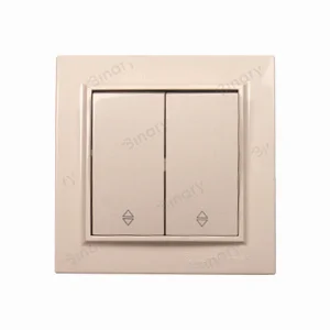 Вимикач подвійний прохідний Enzo Латте