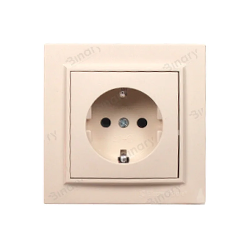 Розетка із заземленням 16 А Enzo Латте