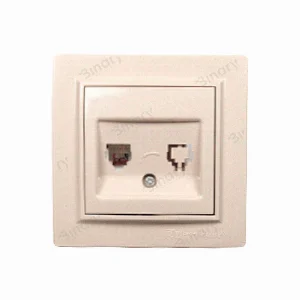 Розетка телефонна Enzo Латте