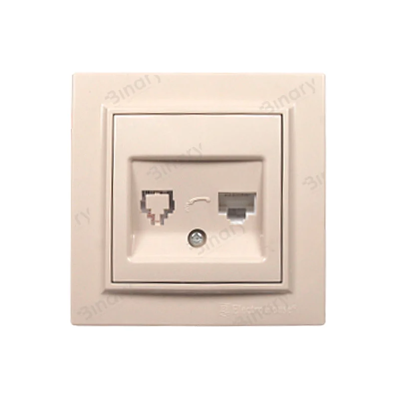 Розетка комп'ютерна 1x8P8C Enzo Латте