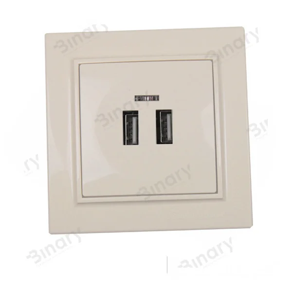 Розетка USB (2 порти) 2 A Enzo Латте