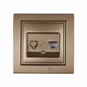 Розетка комп'ютерна 1х8P8C Enzo Розкішно-золотий