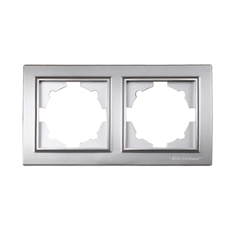 Рамка подвійна Enzo Срібний камінь