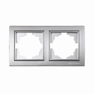 Рамка подвійна Enzo Срібний камінь