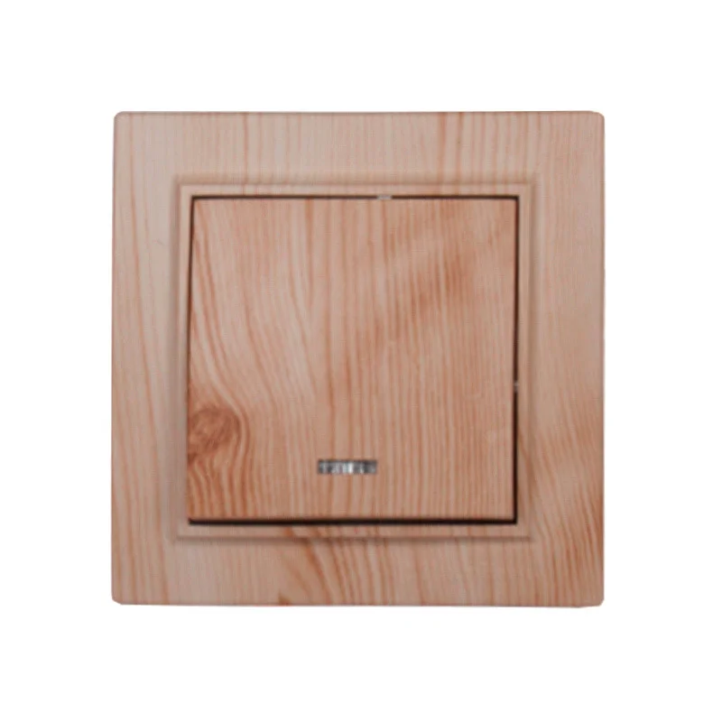 Вимикач із підсвічуванням Enzo Світле дерево