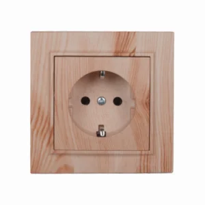 Розетка із заземленням 16 А Enzo Світле дерево