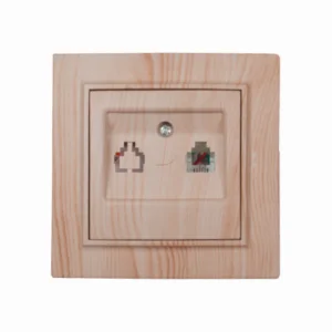 Розетка телефонна Enzo Світле дерево