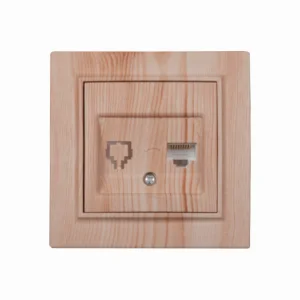 Розетка комп'ютерна 1x8P8C Enzo Світле дерево