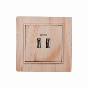 Розетка USB (2 порта) 2 A Enzo Светлое дерево