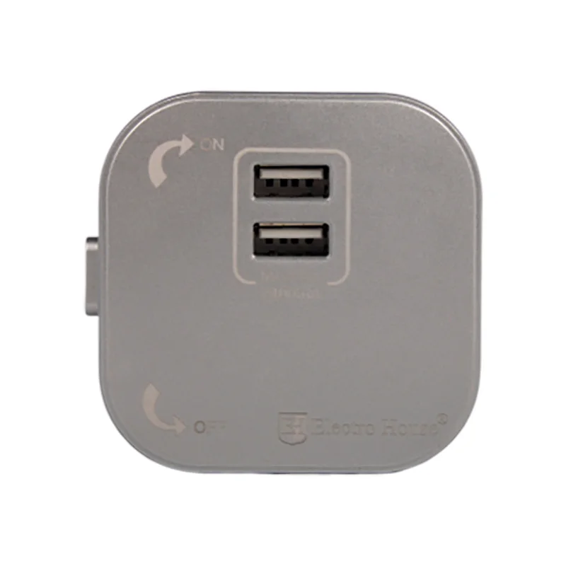 Розетка трекова подвійна USB Pandora (Сірий) 2,4 А — фото 3