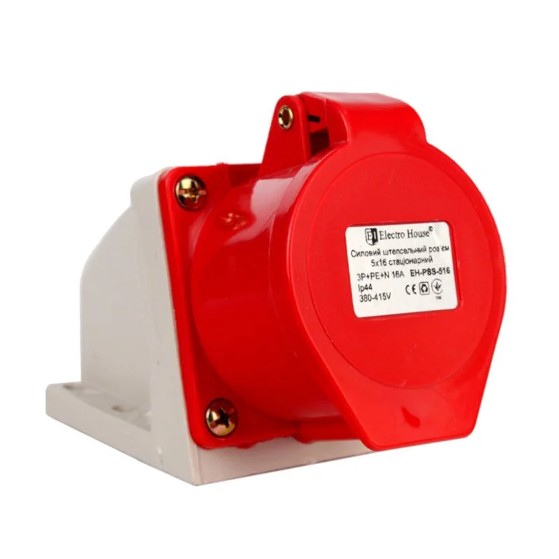 Силовий штепсельний роз'єм 5x16 (стаціонарний)/3P+PE+N/16 А/380 – 415 В/IP44