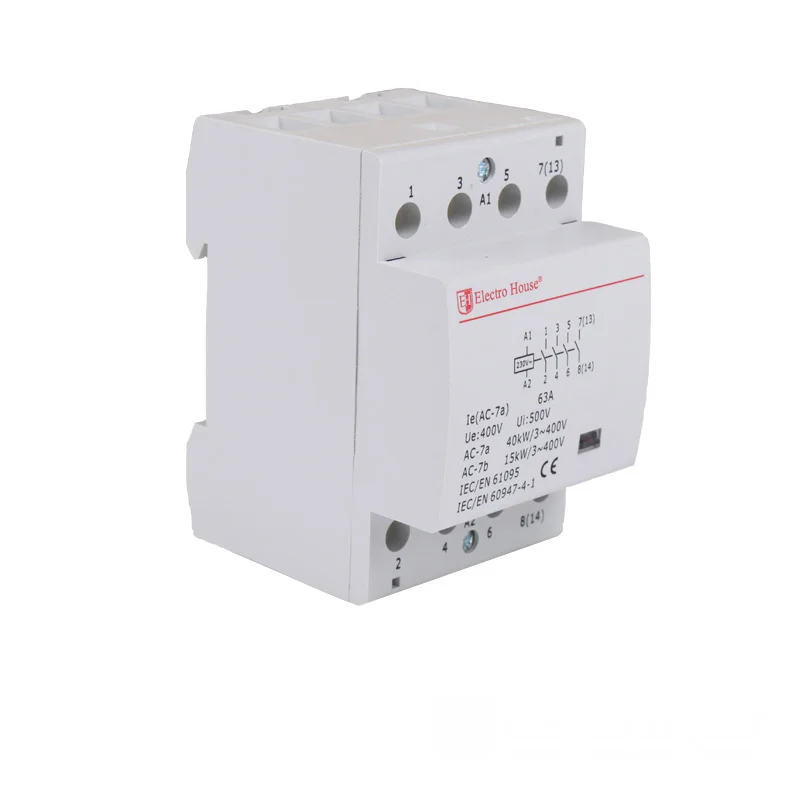 Контактор модульний 63 A 230V 4 нормально відкритих контактів