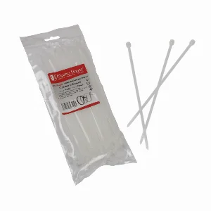 Стяжка кабельна Білий 4х200 мм 100шт/п.
