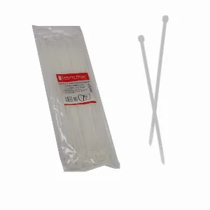 Стяжка кабельна Білий 5х300 мм 100шт/п.