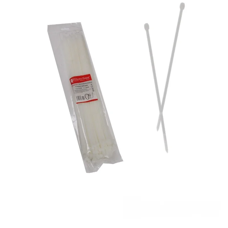 Стяжка кабельна Білий 5х350 мм 100шт/п.