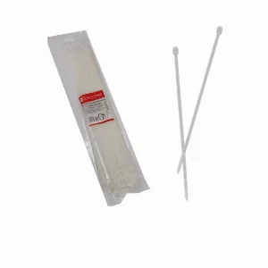 Стяжка кабельна Білий 5х400 мм 100шт/п.