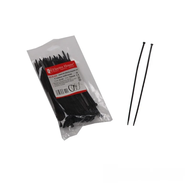 Стяжка кабельна Чорний 4х150 мм 100шт/п.