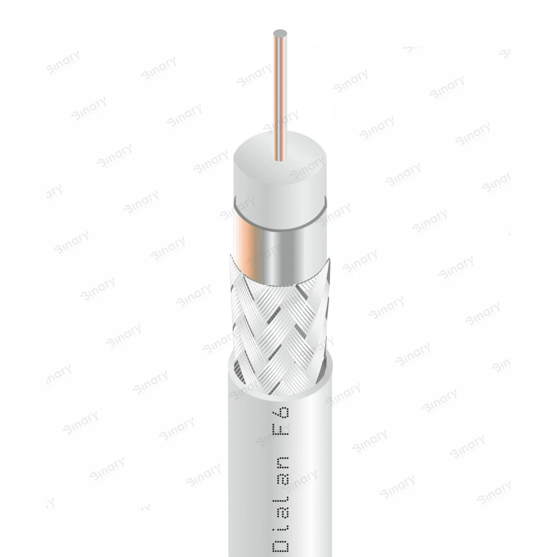 Коаксиальний кабель Dialan F690BV CCS 1.02 мм 75 Ом 100м. — фото 2