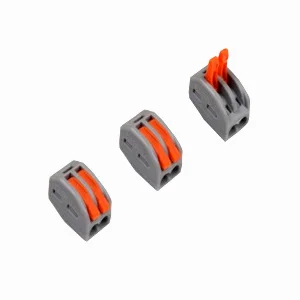 Конектор на 2 контакти (400В, 32 A) Сірий