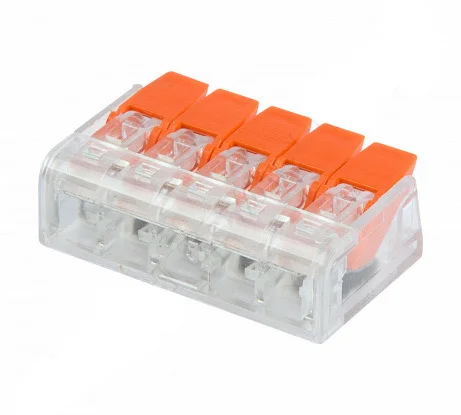 Конектор на 5 контактів (450, 32 A) Прозорий