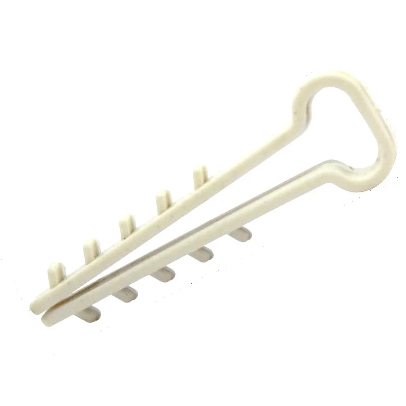 Кріплення монтажне для плоского кабелю 10х5 мм Ø відп. під дюбель 6мм 100 шт/уп