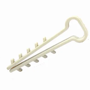 Кріплення монтажне для плоского кабелю 10х5 мм Ø відп. під дюбель 6мм 100 шт/уп