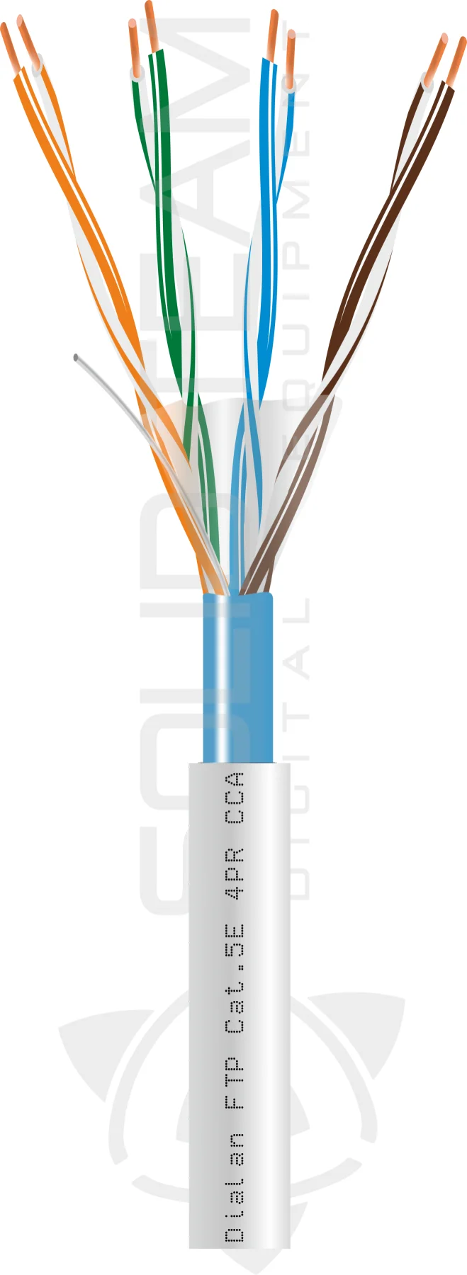 Вита пара Dialan FTP Cat.5E 4PR CCA 0.48 мм PVC Indoor 305 м. — фото 2