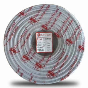 Кабель коаксіальний RG-6U 48% ССS 1,02 Мідна фольга 48 мідних жил ПВХ/білий