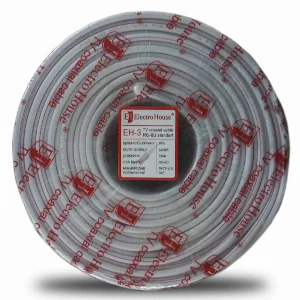 Кабель RG-6U 64% ССS 1,02 Мідна фольга 64 мідних жил ПВХ/білий