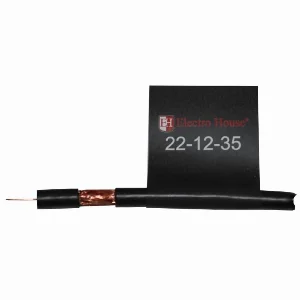 Кабель коаксіальний RG-6U 100% Мідь 0,75 Мідна фольга 100 мідних жил ПЕ/чорний