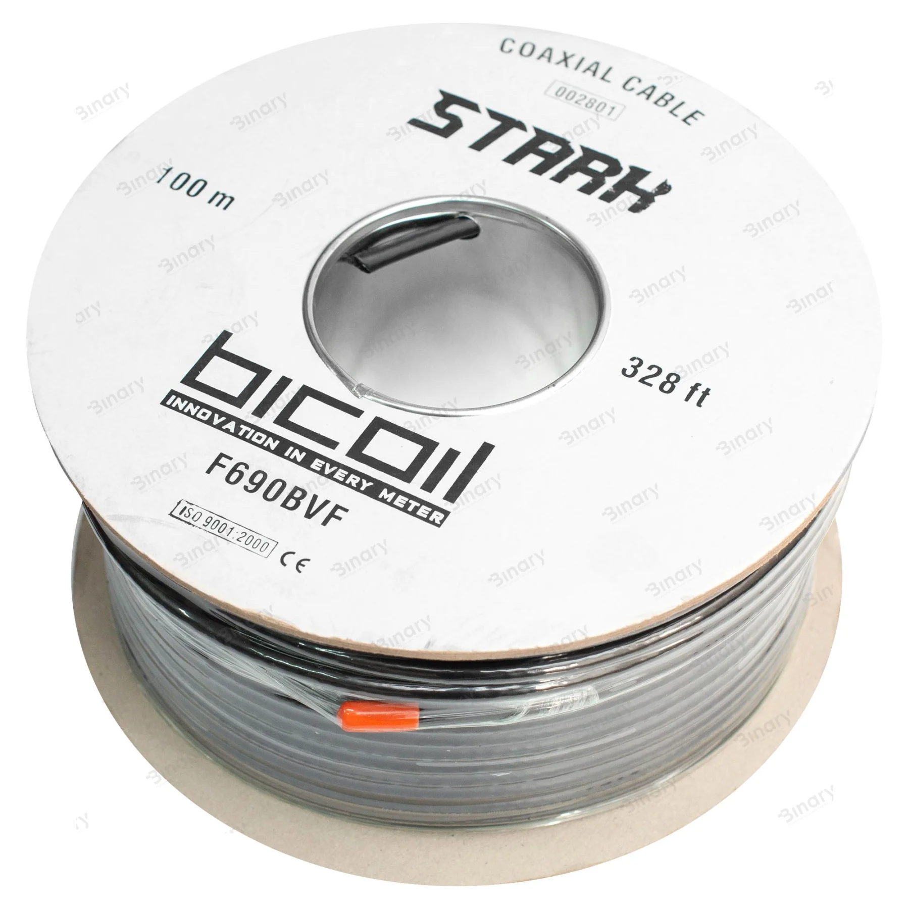 Коаксиальний кабель BiCoil F690BVF STARK CCS 1.02 мм 75 Ом 100м — фото 7