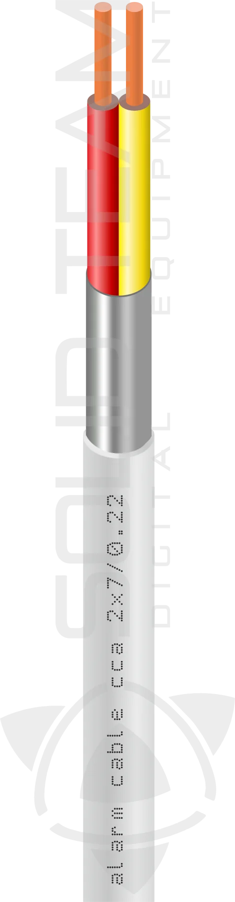 Сигнальний кабель (мідь) CU 2x7 / 0.22 екранований бухта 50м Dialan — фото 2