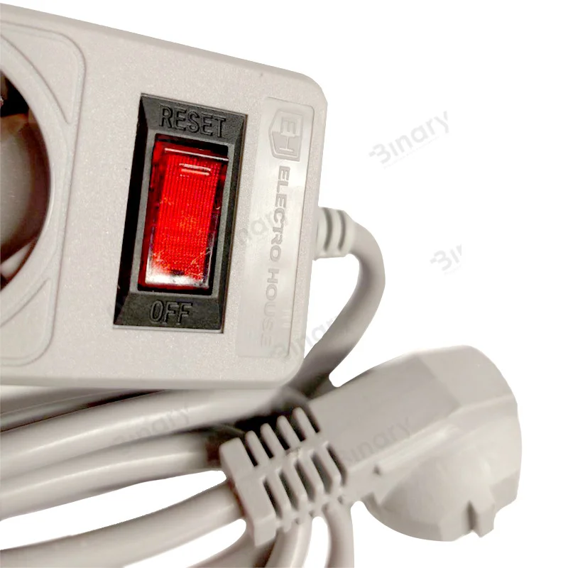 Мережевий фільтр 3 гнізда із заземленням, 3 м Сірий