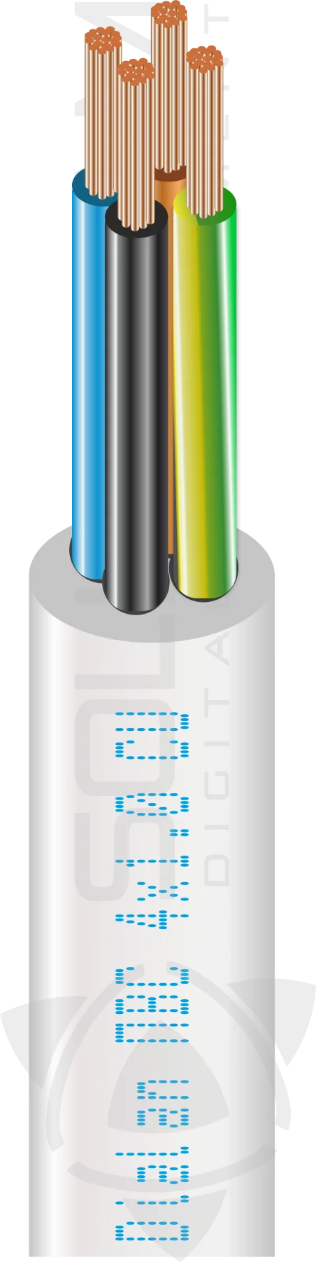 Провод ПВС 4х1,0 ДСТУ (100 м) ТМ Dialan — фото 2